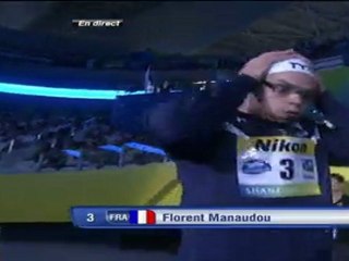 25/07/2011 : finale du 50m papillon (Manaudou et Bousquet)
