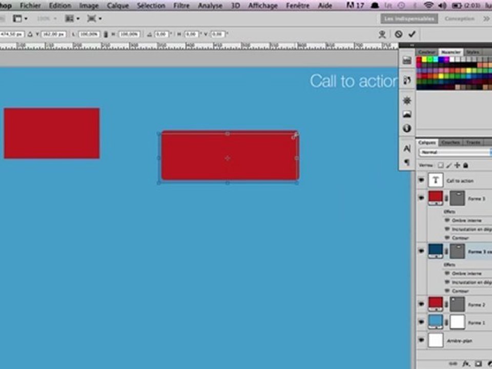 Webdesign - Bouton call to action avec Photoshop pour votre site internet