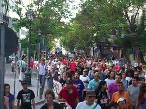 Αγανακτισμένοι πορεία στην Αθηνάς