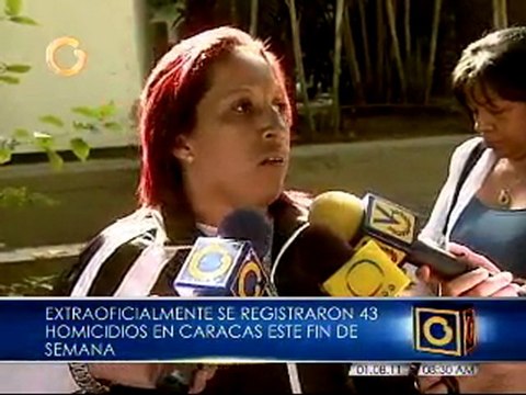 43 muertes violentas en el fin de semana