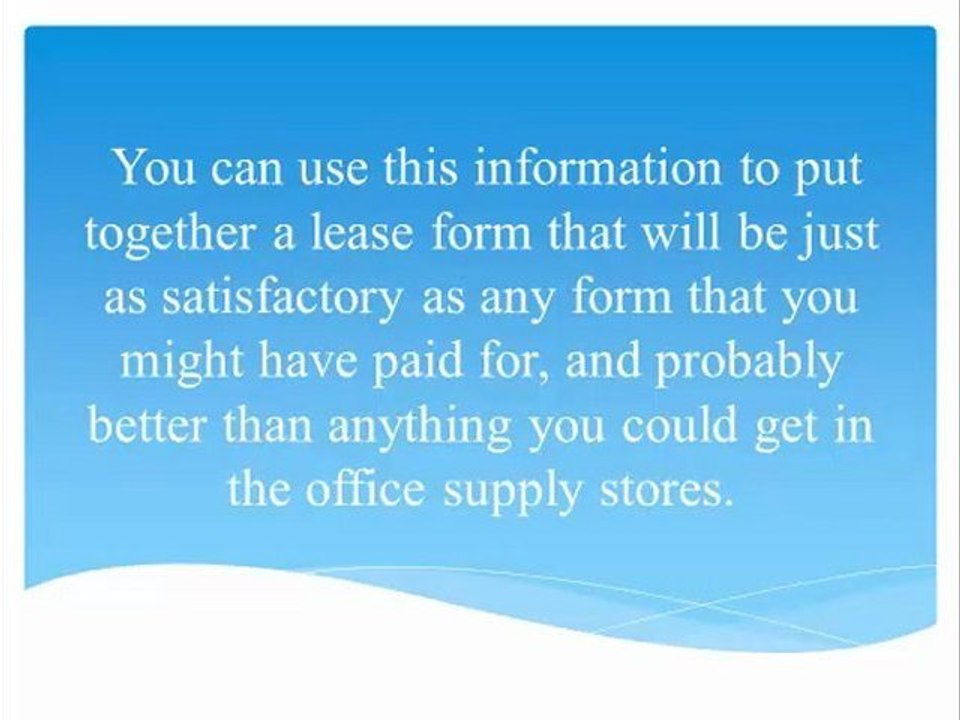 Lease Agreement Facts For Landlords