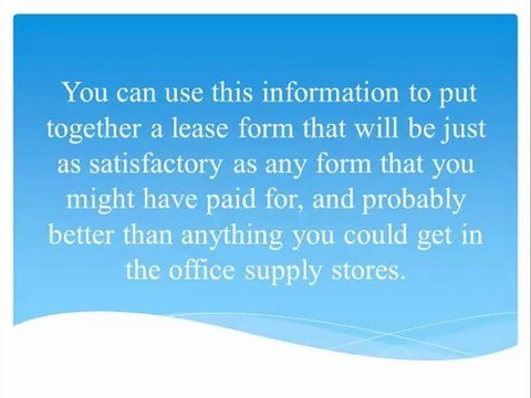 Lease Agreement Facts For Landlords