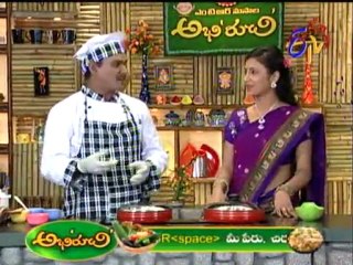 Etv Abhiruchi - Masur dal Rasam,Alu rajma salad,Coco Fruit fritters,Mentikura Kudumulu - 01