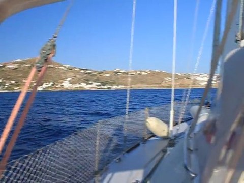 Arrivée sur Mykonos / Cyclades / Grèce.MOV