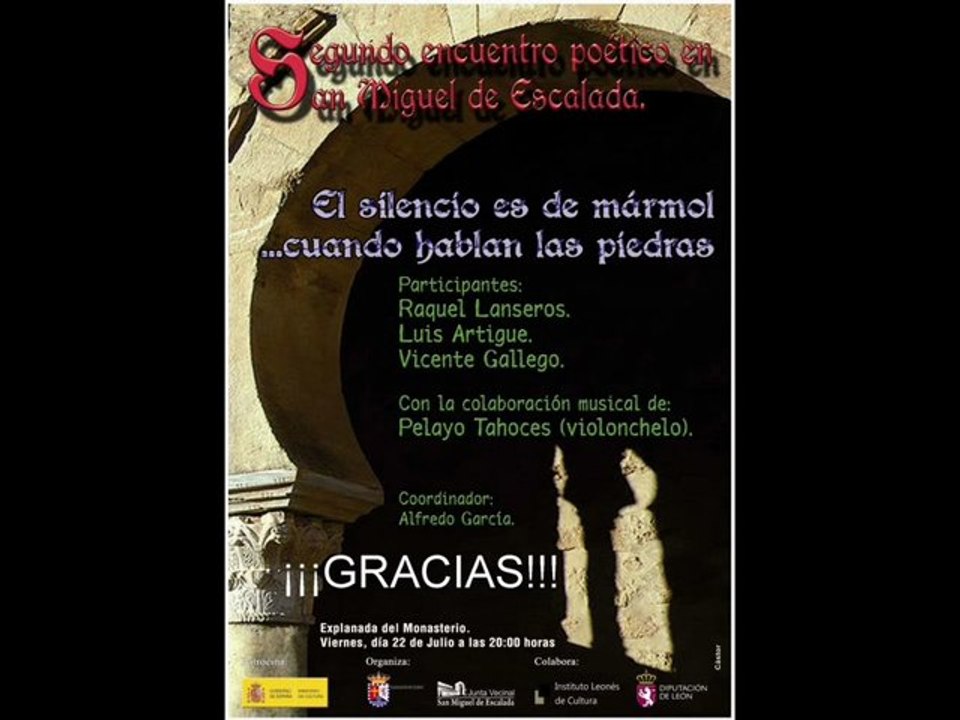 Dedicatorias entrañables (Segundo Encuentro Poético en San Miguel de Escalada)