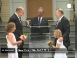 New York's first same-sex weddings - no comment