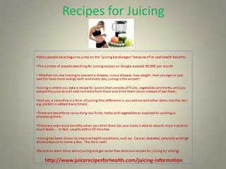 The Basics On Juicing