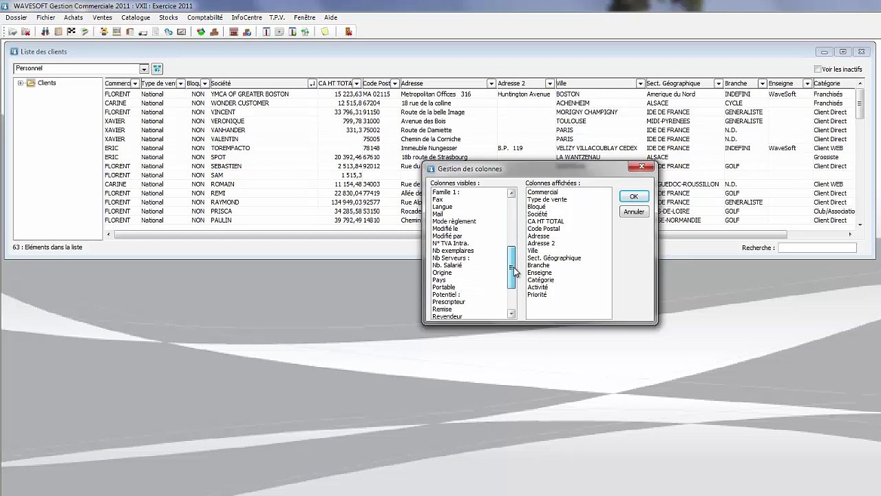 Les listes WaveSoft