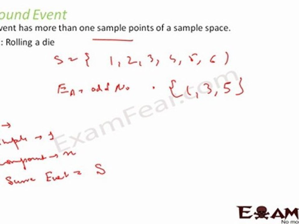 CBSE Probability Maths Class X1 Part 2 ( Event)