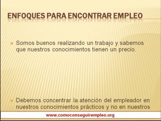 Enfoques para conseguir empleo