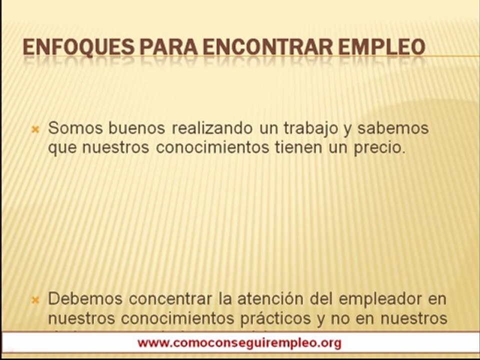 Enfoques para conseguir empleo