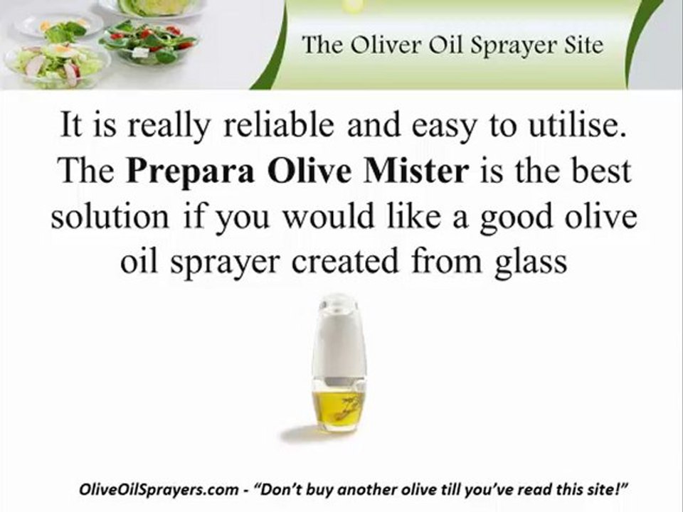 Why We Will Need To Make Use Of An Olive Oil Sprayer