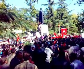 TRABZON MİLLİ BİRLİK MİTİNGİ TERÖRE LANET