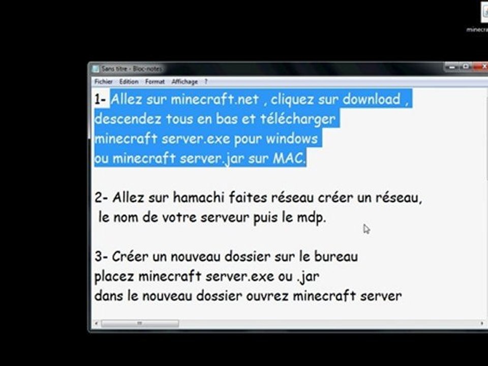 Comment créer serveur minecraft cracké 1.7.3 sous hamachi ?