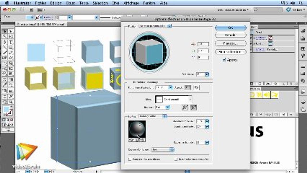 Adobe Illustrator CS5 : 3D extrusion et biseautage