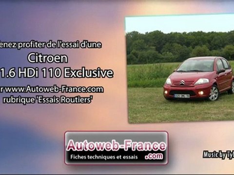 Essai Citroen C3 1.6 HDi 110 Exclusive - Autoweb-France