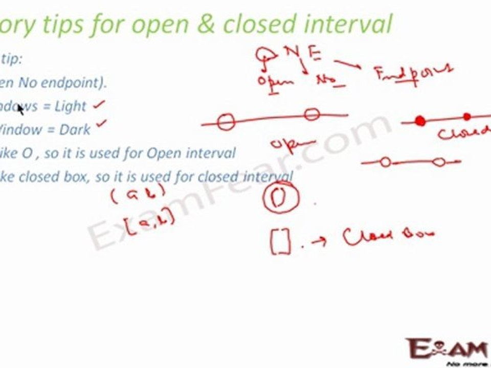 Sets Part 8 (Open and closed interval) Mathematics CBSE Class X1