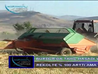 Burdur'da Tahıl Hasadı Çiftçinin Yüzünü Güldürüyor