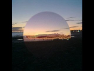 Plage de Pornichet : Loire Atlantique . Coucher de soleil.