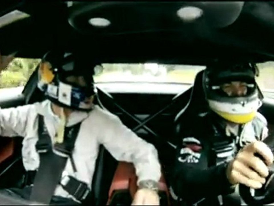 Nico Rosberg & David Coulthard dans une SLS AMG