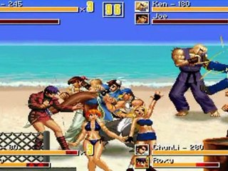 Rhythm Of Destruction Street Fighter Edition - 4 player Playthrough Stage 1