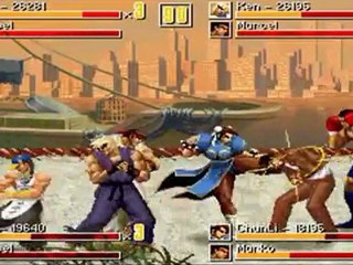 Rhythm Of Destruction Street Fighter Edition - 4 player Playthrough Stage 2