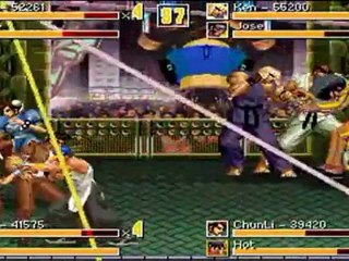 Rhythm Of Destruction Street Fighter Edition - 4 player Playthrough Stage 3