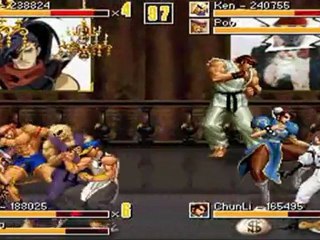 Rhythm Of Destruction Street Fighter Edition - 4 player Playthrough Stage 8 2-3