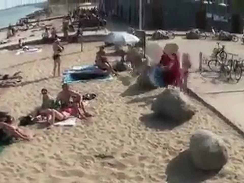 Sprung in den Sand  Fail