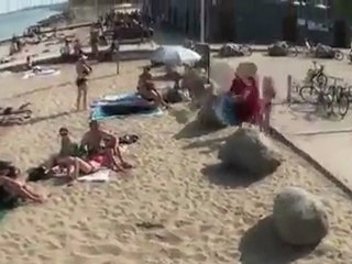 Sprung in den Sand  Fail