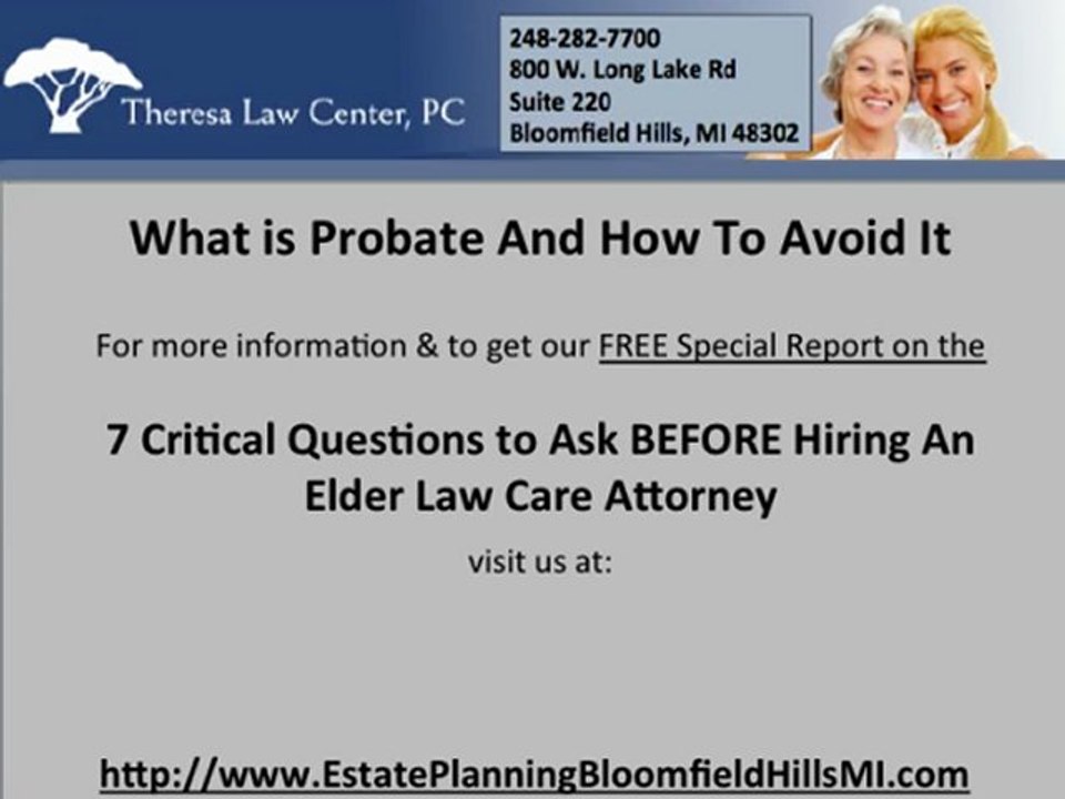 Estate Planning Attorney Bloomfield Hills MI - Avoid Probate