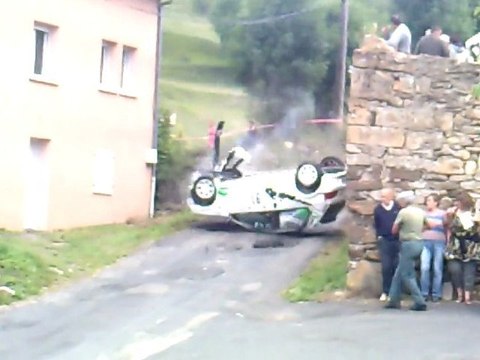 rallye de bagnols les bains 2011 crash