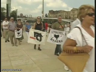 Cadena humana a favor de los presos en Bilbao