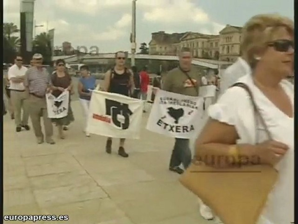 Cadena humana a favor de los presos en Bilbao