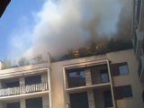 incendie de l'immeuble Dôme 2 Aix les Bains