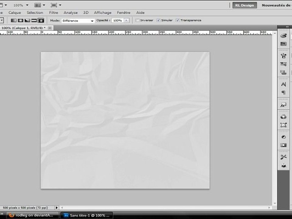 Tuto 2- réalisation d'une texture de papier froissé ( photoshop )