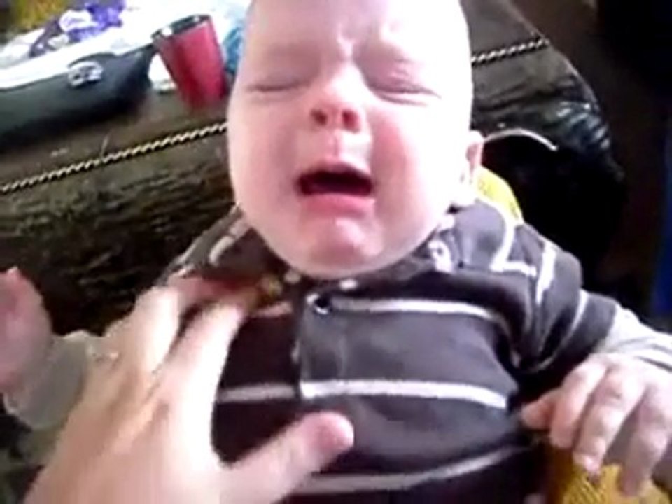 Baby gets a fright