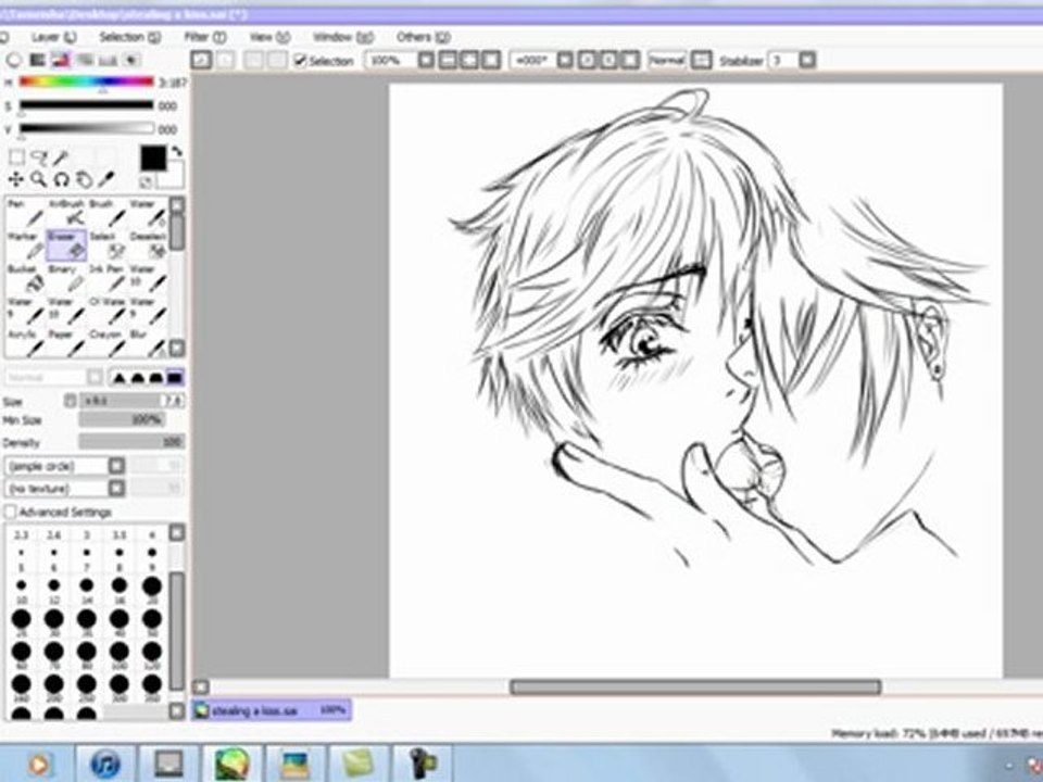 Kissing lessons? recorded sketch.