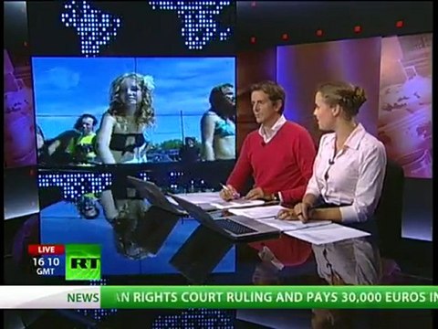 Scantily-clad girls in Putin's 'army' wash Russian-made cars