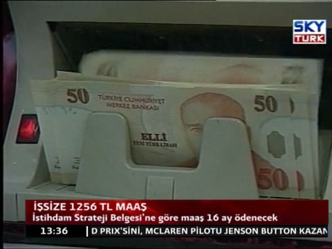 İşsize 1256 TL Maaş