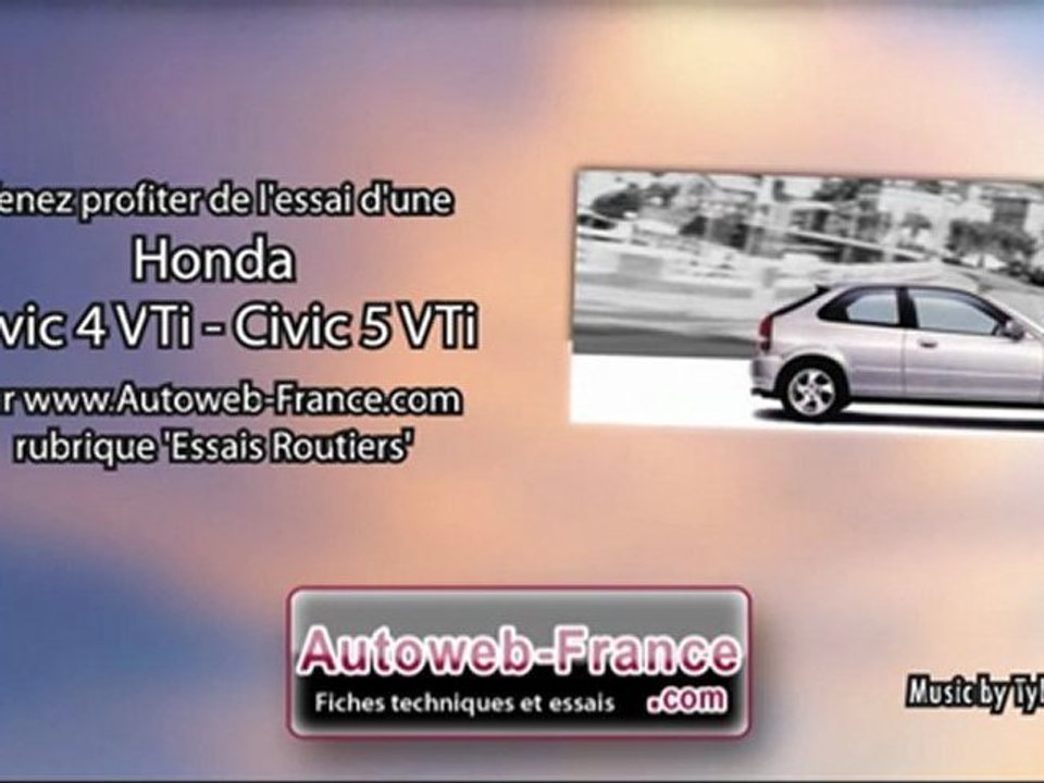 Essai Honda Civic 4 VTi - Civic 5 VTi - Autoweb-France