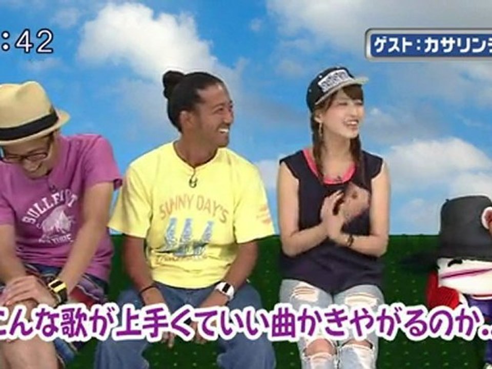 sakusaku 110802 2 ゲストは初登場のカサリンチュのお二人です 2/5