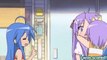 Lucky Star - Tsukasa Gets Scared/Some Sort of Hugging Scene (English Sub)