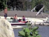 Miley Cyrus and Liam Hemsowrth Have Fun On the Lake