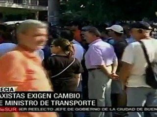 Ministerio de Transporte griego pide castigar a taxistas