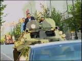 Vilnius Mayor A.Zuokas Fights Illegally Parked Cars with Tank