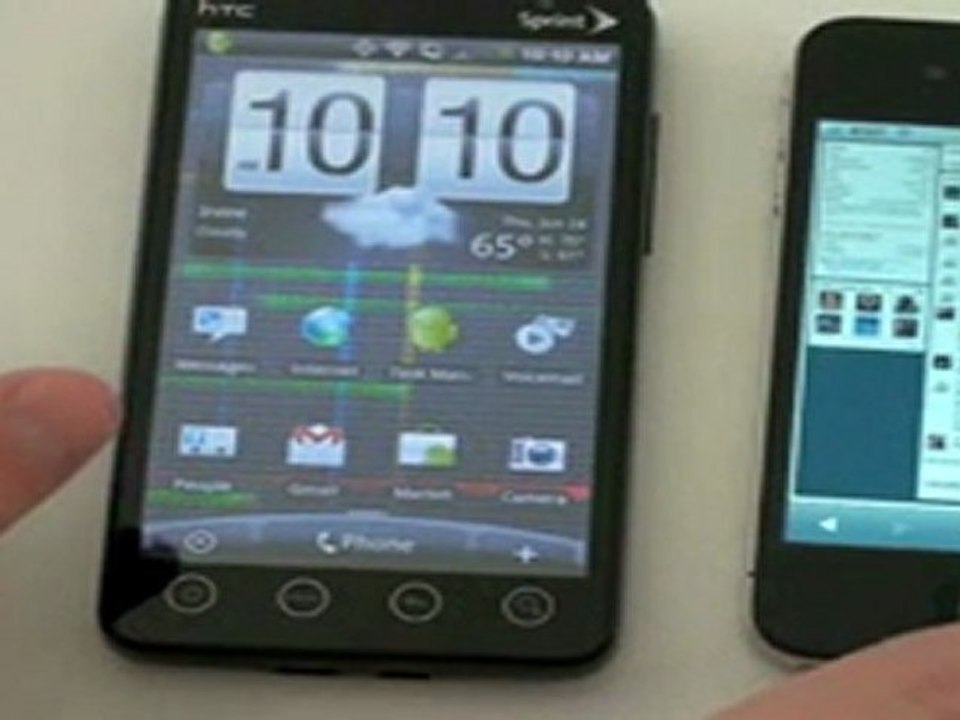 iPhone 4 vs HTC Evo 4G by efcell.net