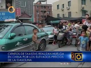 Taxistas chinos en huelga