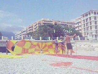 Départ voile parachute ascensionnel