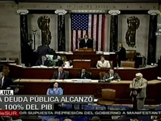 Deuda de EE.UU. alcanza el 100 del producto interno bruto